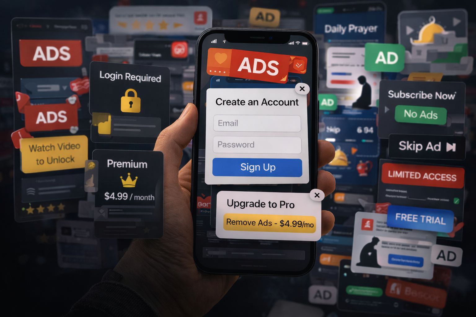 Nimazi research showing how market is saturated with ad filled apps